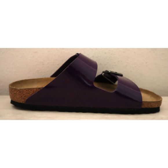 Birkenstock Women's Sz 10 Acai Purple Patent Leather Arizona Birko-Flor Sandals - Picture 9 of 14